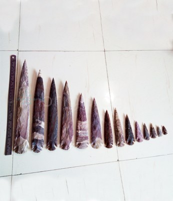 1 to 12 inch Wholesale Agate Arrowheads Indian American Artifacts