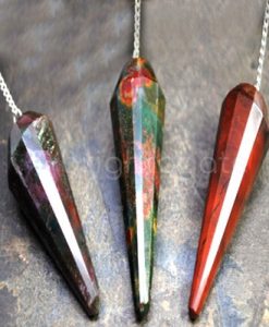3 Pcs Bloodstone Crystal Pendulum