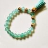 Aqua GEmstone Bead Mala Wrap Bracelets