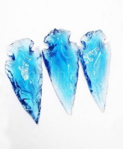 Light Blue Glass Arrowheads
