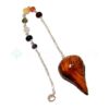Rose Wood Egyptian Pendulum with chakra chain